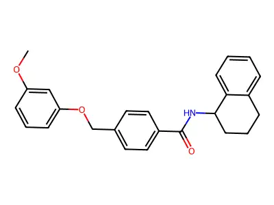 4-[(3-methoxyphenoxy)methyl]-N-(1,2,3,4-tetrahydronaphthalen-1-yl)benzamide structure