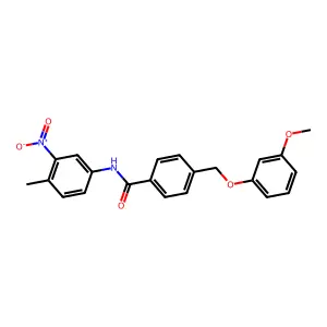 4-[(3-methoxyphenoxy)methyl]-N-(4-methyl-3-nitrophenyl)benzamide structure