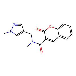 N-methyl-N-[(1-methyl-1H-pyrazol-4-yl)methyl]-2-oxo-2H-chromene-3-carboxamide structure