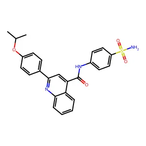 2-(4-propan-2-yloxyphenyl)-N-(4-sulfamoylphenyl)quinoline-4-carboxamide structure