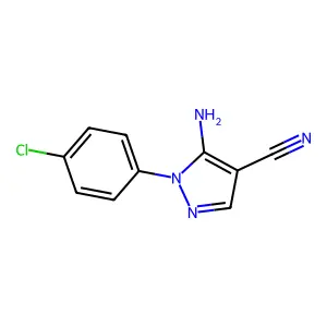 5-Amino-1-(4-chlorophenyl)-1H-pyrazole-4-carbonitrile structure