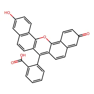 2-(11-Hydroxy-3-oxo-3H-dibenzo(c,h)xanthen-7-yl)benzoic acid structure