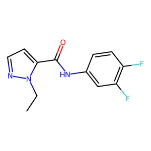 N-(3,4-difluorophenyl)-1-ethyl-1H-pyrazole-5-carboxamide structure