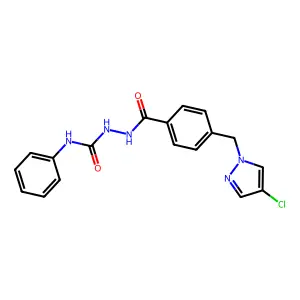 1-[[4-[(4-Chloropyrazol-1-yl)methyl]benzoyl]amino]-3-phenylurea structure