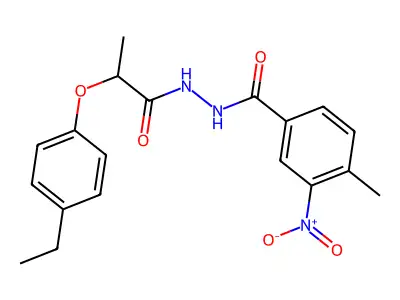 N'-[2-(4-ethylphenoxy)propanoyl]-4-methyl-3-nitrobenzohydrazide structure