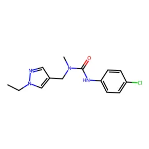 N'-(4-Chlorophenyl)-N-[(1-ethyl-1H-pyrazol-4-YL)methyl]-N-methylurea structure