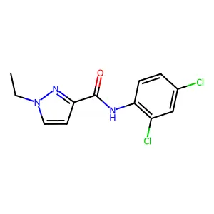 N-(2,4-dichlorophenyl)-1-ethylpyrazole-3-carboxamide structure