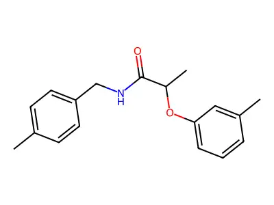 N-(4-methylbenzyl)-2-(3-methylphenoxy)propanamide structure