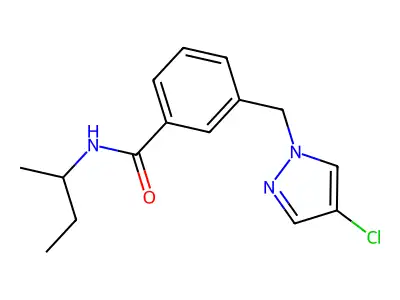 N-butan-2-yl-3-[(4-chloropyrazol-1-yl)methyl]benzamide structure
