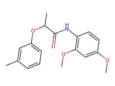 N-(2,4-dimethoxyphenyl)-2-(3-methylphenoxy)propanamide structure