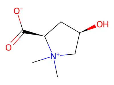 pyrrolidinium, 2-carboxy-4-hydroxy-1,1-dimethyl-, inner salt structure
