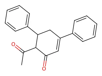 6-Acetyl-3,5-diphenylcyclohex-2-en-1-one structure
