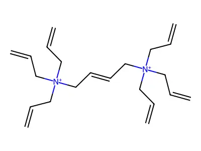 Tris(prop-2-enyl)-[4-[tris(prop-2-enyl)azaniumyl]but-2-enyl]azanium structure