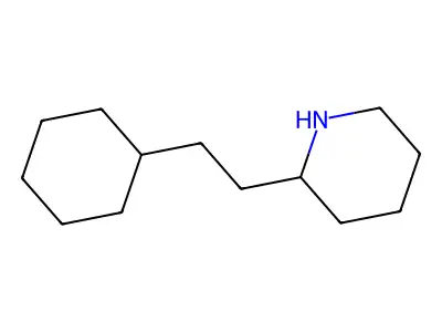Piperidine, 2-(2-cyclohexylethyl)- structure