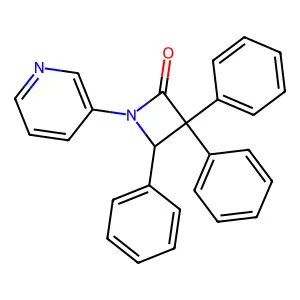 3,3,4-Triphenyl-1-pyridin-3-ylazetidin-2-one structure