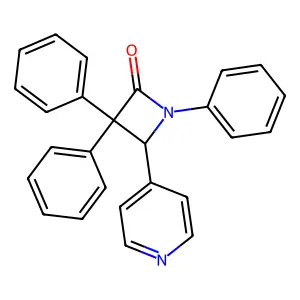 1,3,3-Triphenyl-4-(pyridin-4-yl)azetidin-2-one structure