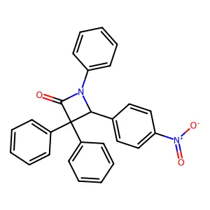 4-(4-Nitrophenyl)-1,3,3-triphenylazetidin-2-one structure