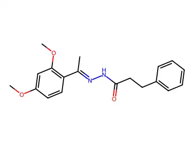 N'-[1-(2,4-Dimethoxyphenyl)ethylidene]-3-phenylpropanehydrazide structure