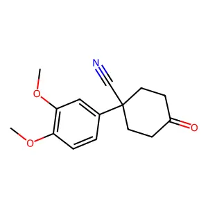 Cyclohexanecarbonitrile, 1-(3,4-dimethoxyphenyl)-4-oxo- structure