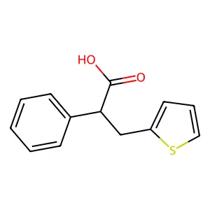 2-Phenyl-3-(2-thienyl)propanoic acid structure