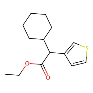 Ethyl cyclohexyl-3-thienylacetate structure