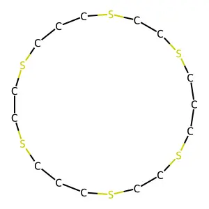 1,4,8,11,15,18-Hexathiacyclohenicosane structure