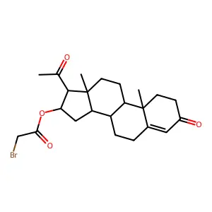 16alpha-Bromoacetoxyprogesterone structure