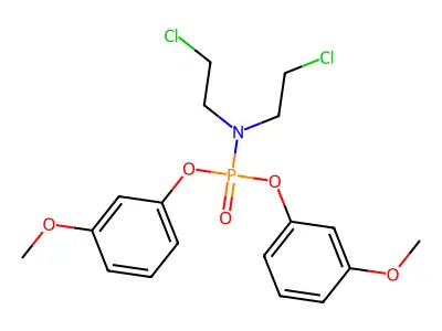 Phosphoramidic acid, N,N-bis(2-chloroethyl)-, bis(m-methoxyphenyl) ester structure