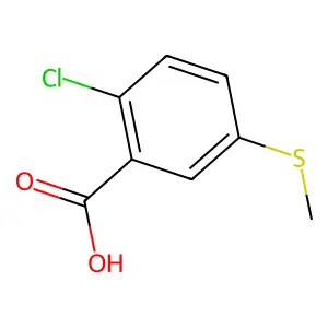 2-Chloro-5-(methylsulfanyl)benzoic acid structure