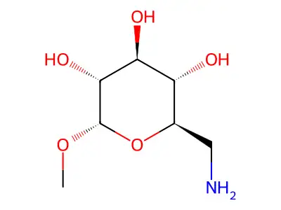 2-(Aminomethyl)-6-methoxy-tetrahydropyran-3,4,5-triol structure