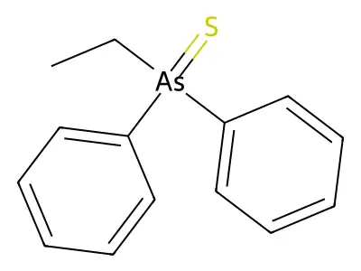 Arsine sulfide, ethyldiphenyl- structure