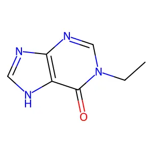 1-ethyl-7H-purin-6-one structure