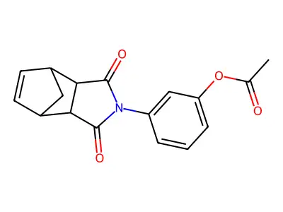 3-(3,5-Dioxo-4-azatricyclo[5.2.1.0~2,6~]dec-8-en-4-yl)phenyl acetate structure