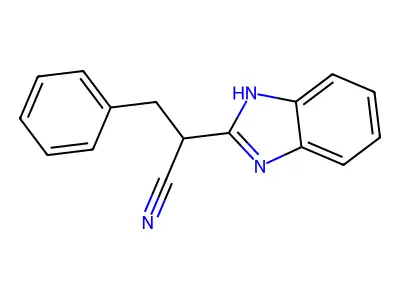 2-(1H-benzimidazol-2-yl)-3-phenylpropanenitrile structure