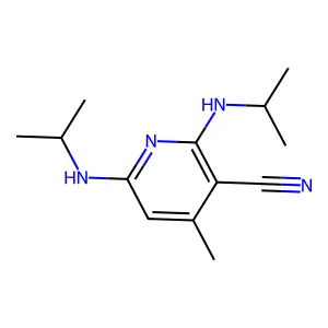 4-Methyl-2,6-bis(propan-2-ylamino)pyridine-3-carbonitrile structure