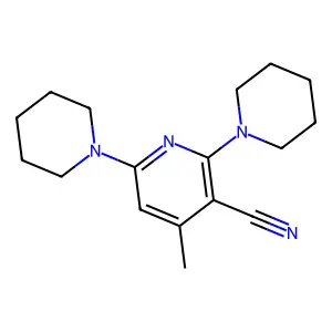 4-Methyl-2,6-di(piperidin-1-yl)pyridine-3-carbonitrile structure