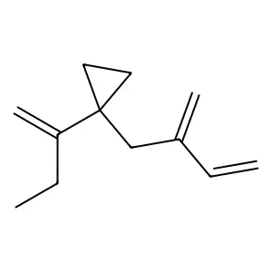 Cyclopropane, 1-(2-methylene-3-butenyl)-1-(1-methylenepropyl)- structure