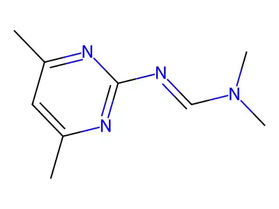 2-(N,N-dimethylaminomethyleneamino)-4,6-dimethylpyrimidine structure