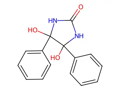 4,5-Dihydroxy-4,5-diphenyl-2-imidazolidinone structure