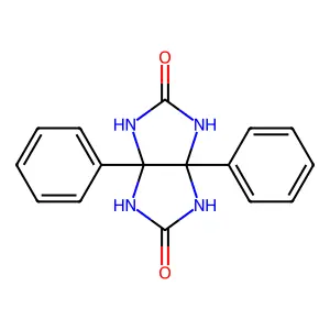 Tetrahydro-3a,6a-diphenylimidazo(4,5-d)imidazole-2,5(1H,3H)-dione structure