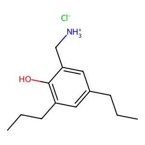 2-(Aminomethyl)-4,6-dipropylphenol--hydrogen chloride (1/1) structure