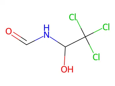N-(2,2,2-三氯-1-羟乙基)甲酰胺 structure