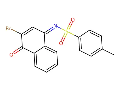 (NZ)-N-(3-bromo-4-oxonaphthalen-1-ylidene)-4-methylbenzenesulfonamide structure
