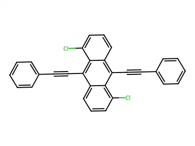 1,5-Dichloro-9,10-bis(phenylethynyl)anthracene structure