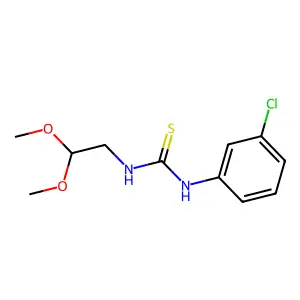 N-(3-chlorophenyl)-N'-(2,2-dimethoxyethyl)thiourea structure