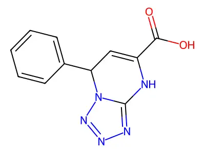 7-Phenyl-4,7-dihydro-tetrazolo[1,5-a]pyrimidine-5-carboxylic acid structure