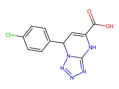 7-(4-Chlorophenyl)-1,7-dihydrotetrazolo[1,5-a]pyrimidine-5-carboxylic acid structure