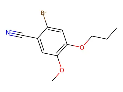 2-Bromo-5-methoxy-4-propoxybenzonitrile structure
