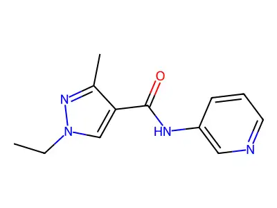 1-Ethyl-3-methyl-N-(pyridin-3-yl)-1H-pyrazole-4-carboxamide structure