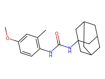 N-(1-adamantyl)-N'-(4-methoxy-2-methylphenyl)urea structure